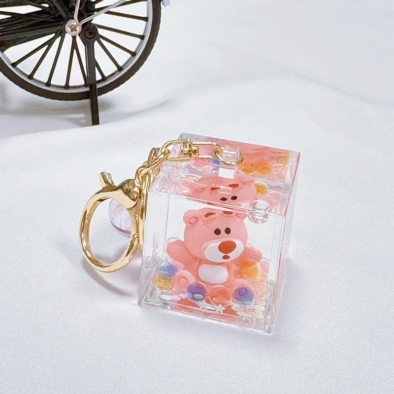 Small Square Liquid Keychain Small Square Liquid Keychain